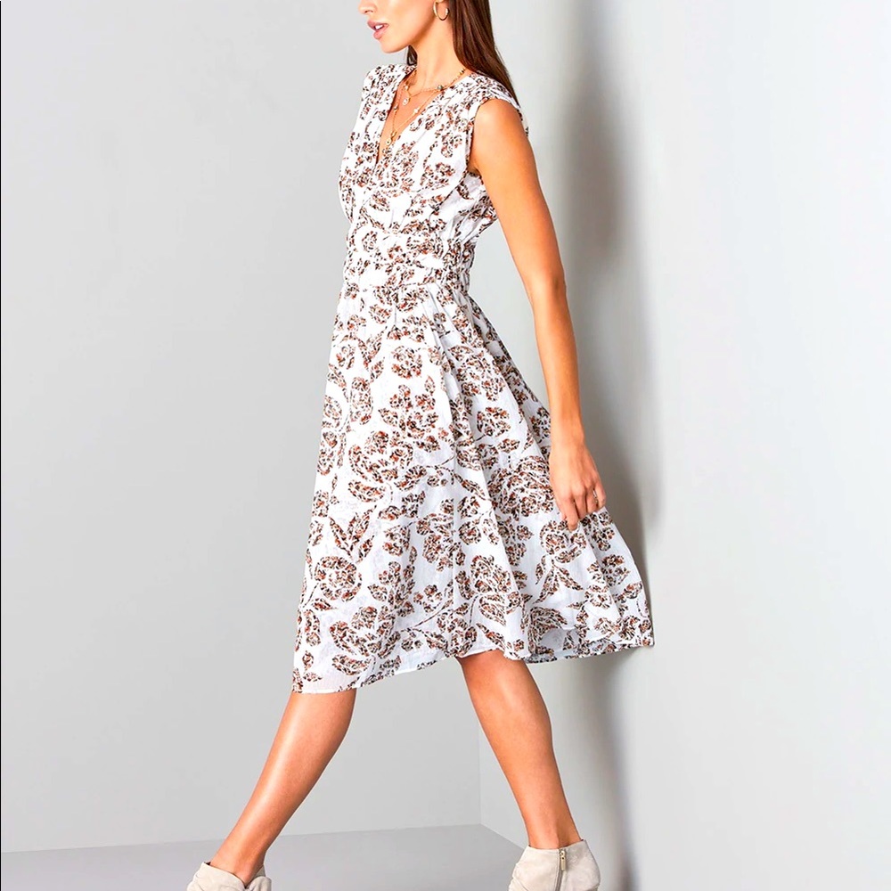 WHBM Floral print Fit and Flare Dress